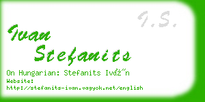 ivan stefanits business card